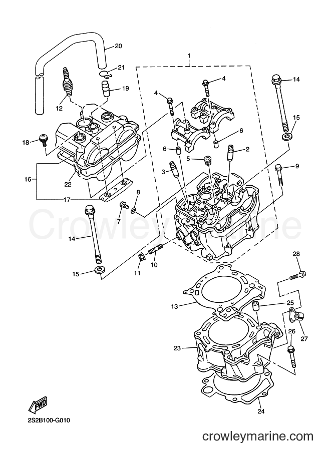 2008 Dirt Bike YZ450F - YZ450F (2S2C) [010] - CYLINDER