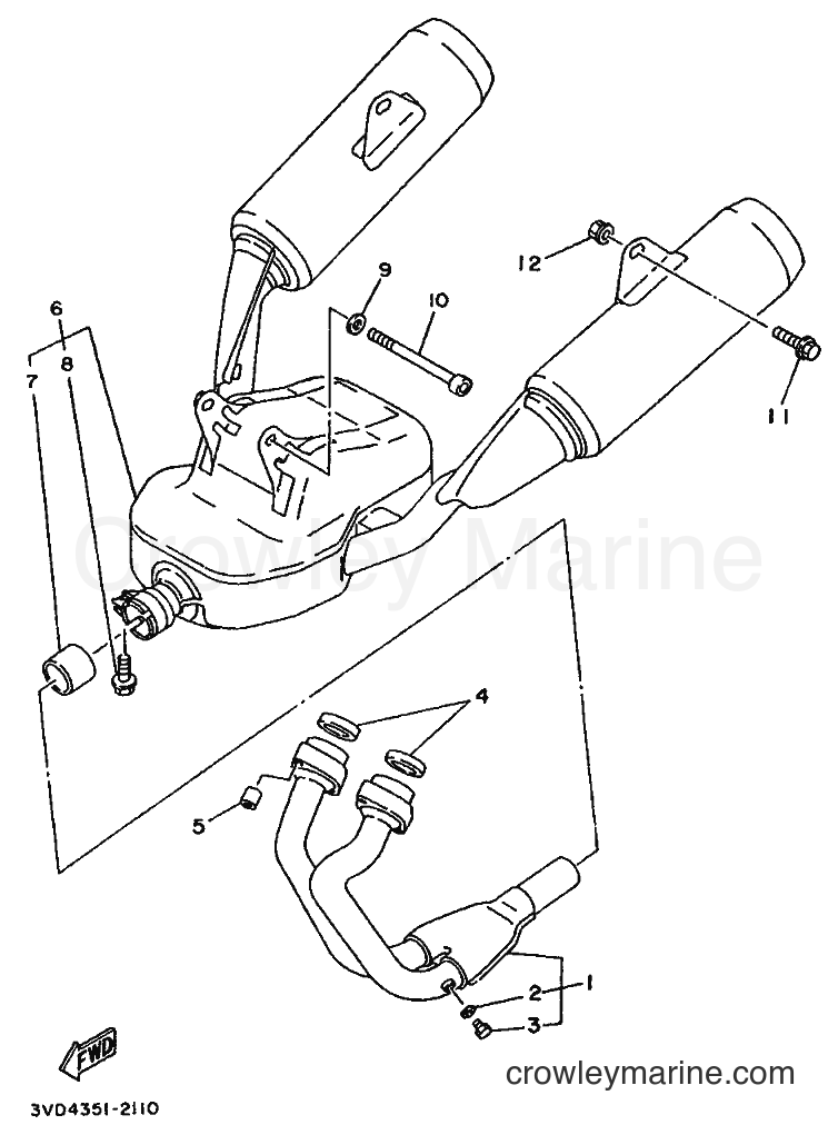 Yamaha Motors TDM850 (3VD9) [99B] - EXHAUST