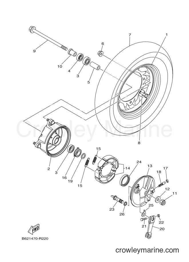 2018 Scooter XC115F - XC115F (BL74) [010] - FRONT WHEEL