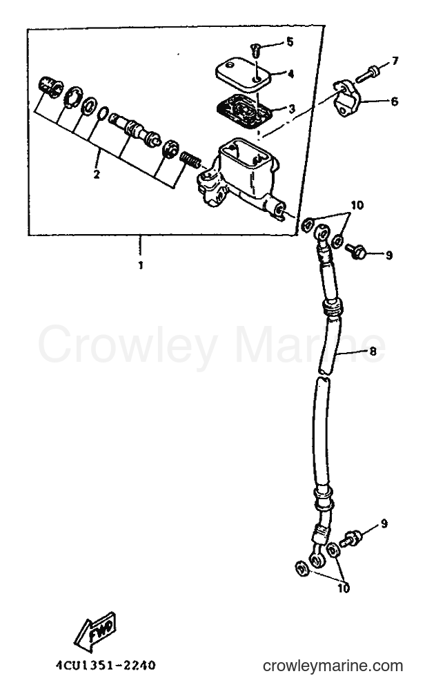 1995 Scooter YE80 - YE80 (4RG1) [999] - FRONT MASTER CYLINDER