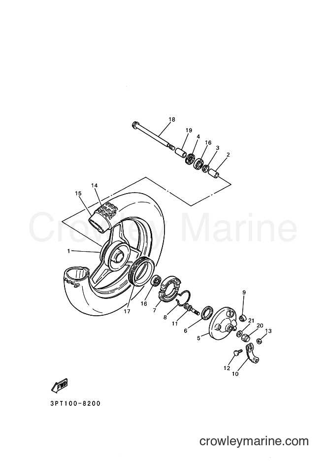 2002 Dirt Bike PW50 - PW50 (5PG3) [030] - FRONT WHEEL