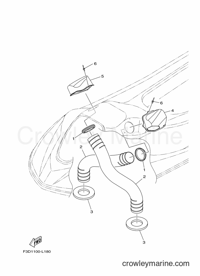 Yamaha Motors VX700-S (F3D7) [010] - VENTILATION