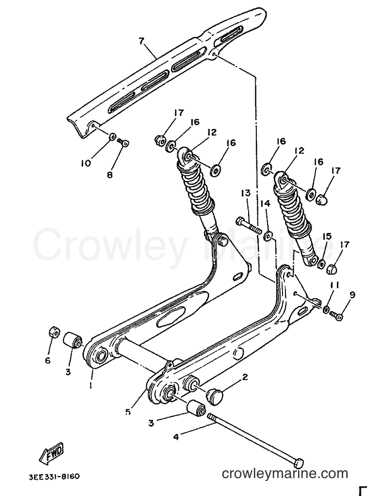 1988 Scooter FS1 - FS1 (3EE1) [999] - REAR ARM & SUSPENSION