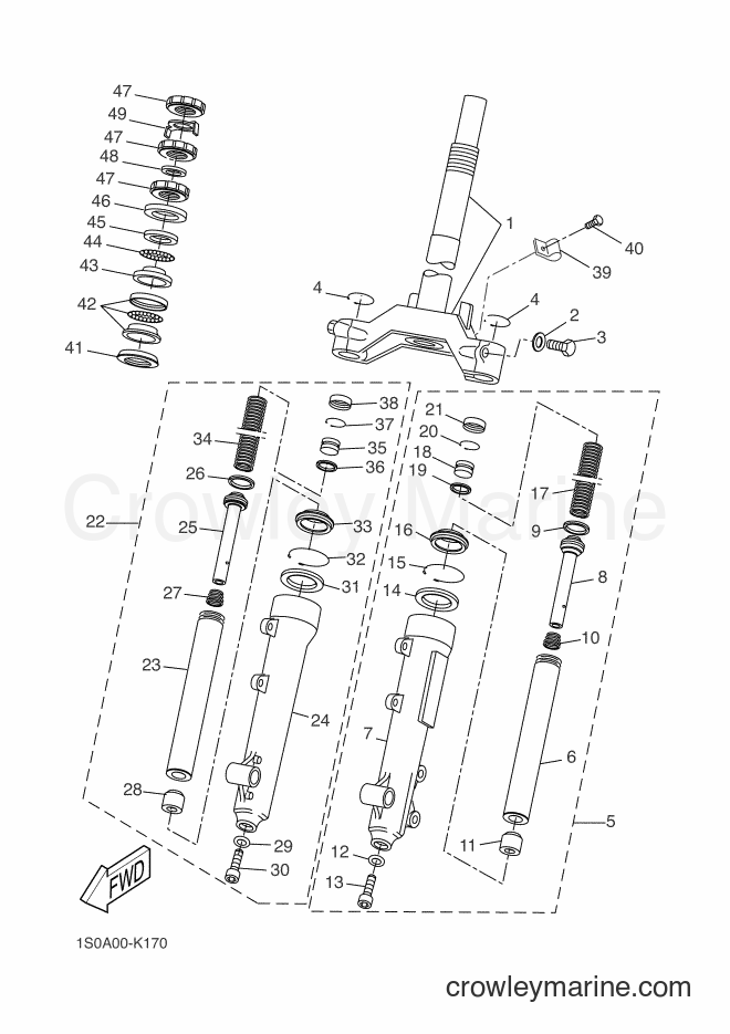 Yamaha Motors EW50N (1S0C) [010] - FRONT FORK
