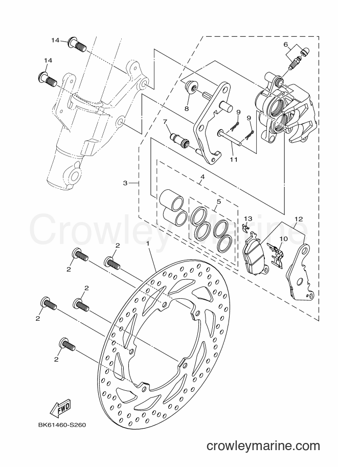 2018 Sport Bike YZF155 - YZF155 (B9B3) [010] - FRONT BRAKE CALIPER