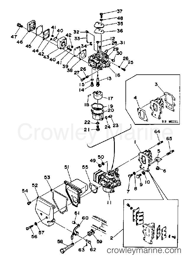 Yamaha Motors 9.9MSHQ - INTAKE CARBURETOR