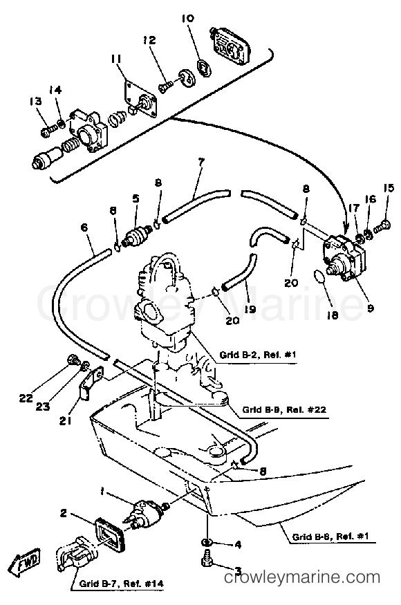 Yamaha Motors F9.9SH - FUEL SYSTEM