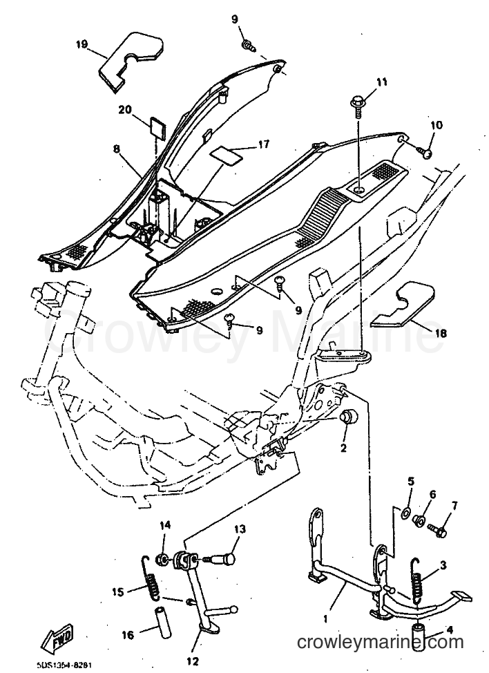 1999 Scooter YP125E - YP125E (5DS8) [010] - STAND & FOOTREST