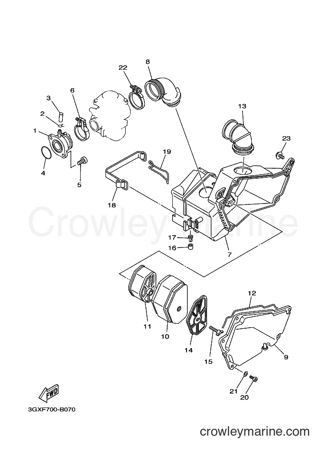2005 Street Bike AG200F - AG200F (3GXM) [010] - INTAKE