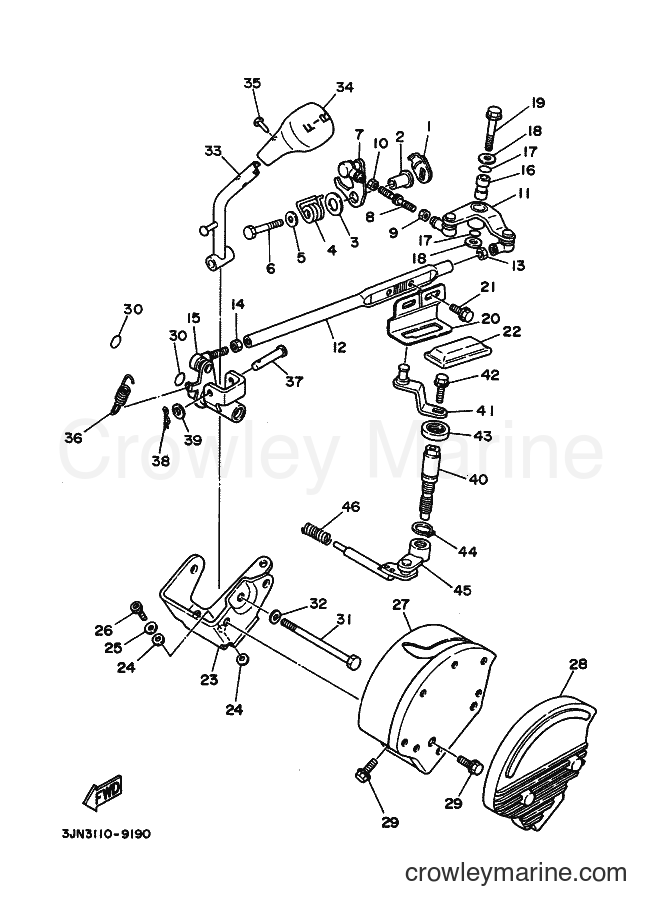 1990 ATV YFU1T - YFU1T (3JN8) [010] - SHIFT LEVER