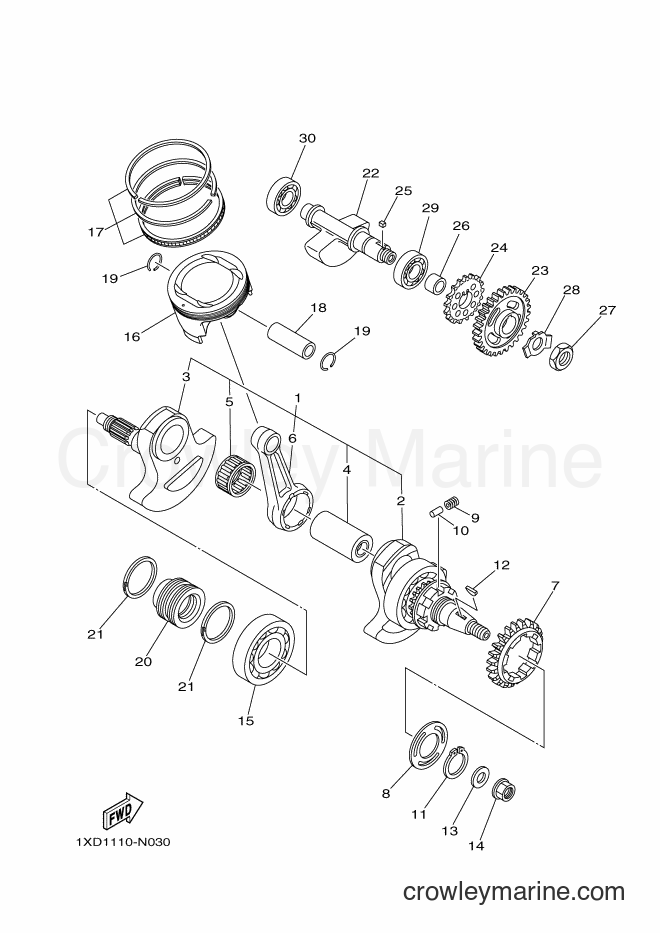Yamaha Motors YXM700E (B5FA) [010] - CRANKSHAFT & PISTON