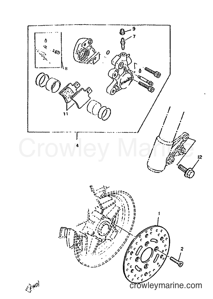 1995 Scooter CW50RS - CW50RS (4VA1) [999] - FRONT BRAKE