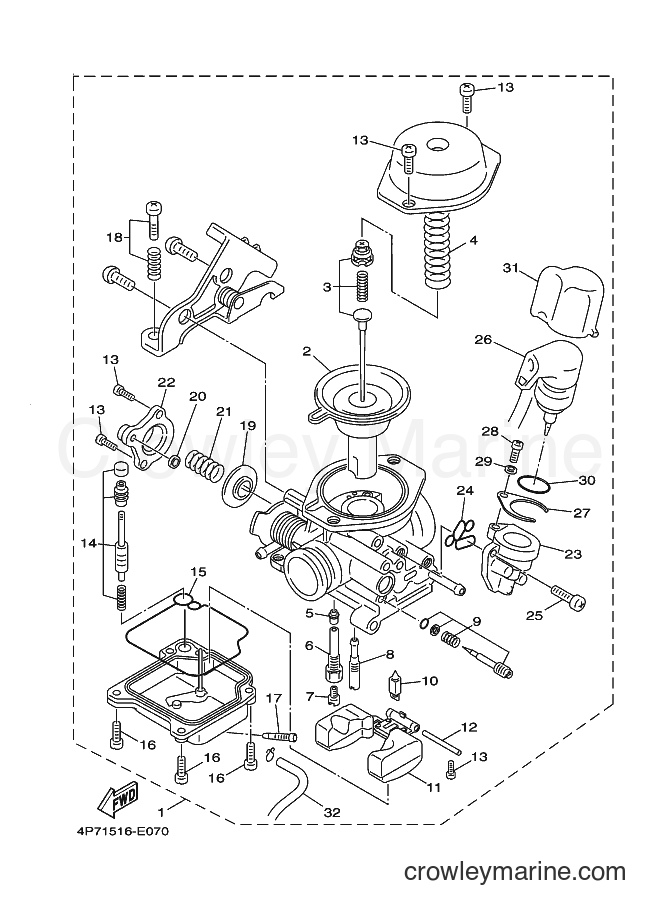 2006 Scooter XC125E - XC125E (4P71) [010] - CARBURETOR