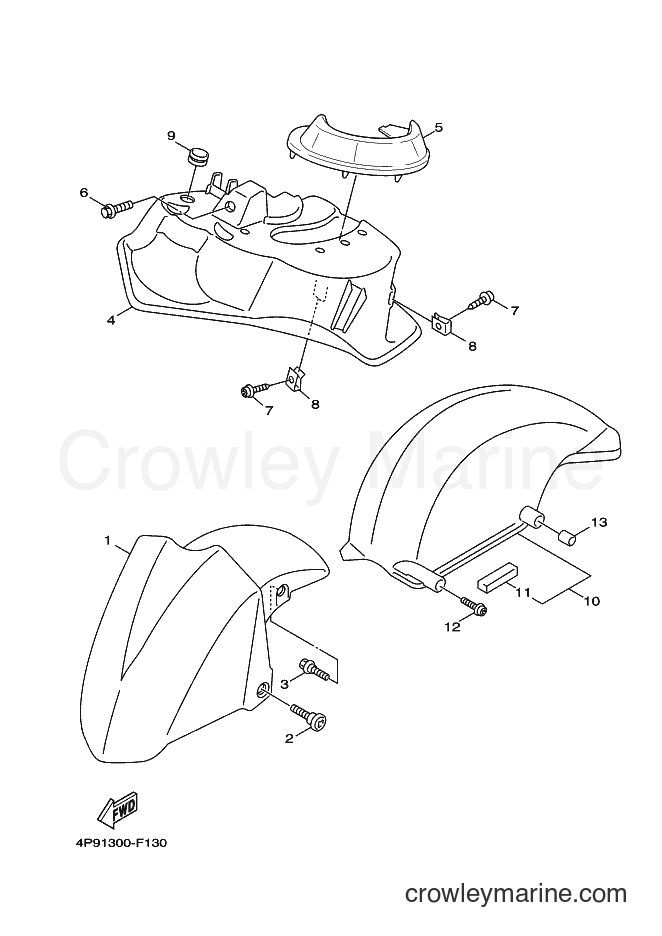 2007 Scooter XC125 - XC125 (4P92) [030] - FRONT FENDER