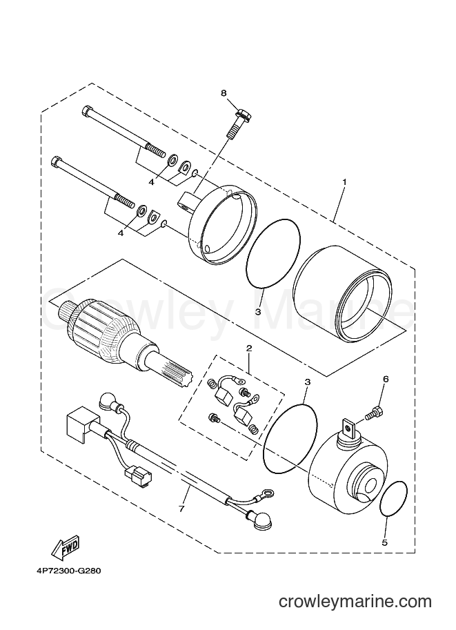 2009 Scooter XC125E - XC125E (4P75) [020] - STARTING MOTOR
