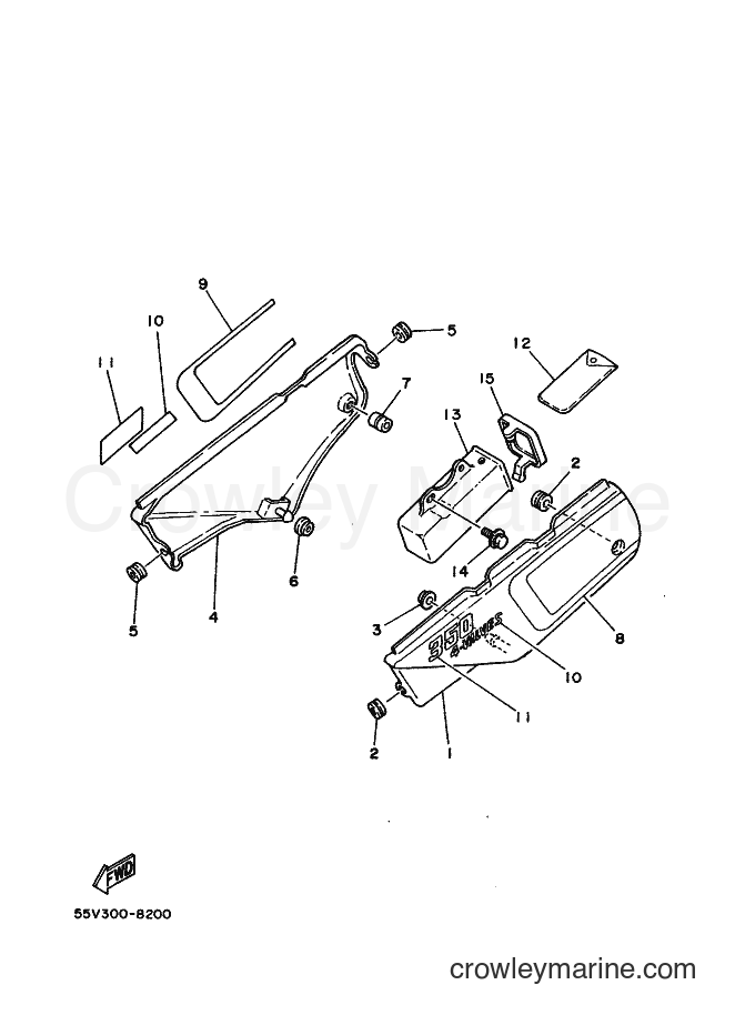 1988 Dirt Bike XT350 - XT350 (55V0) [070] - SIDE COVER