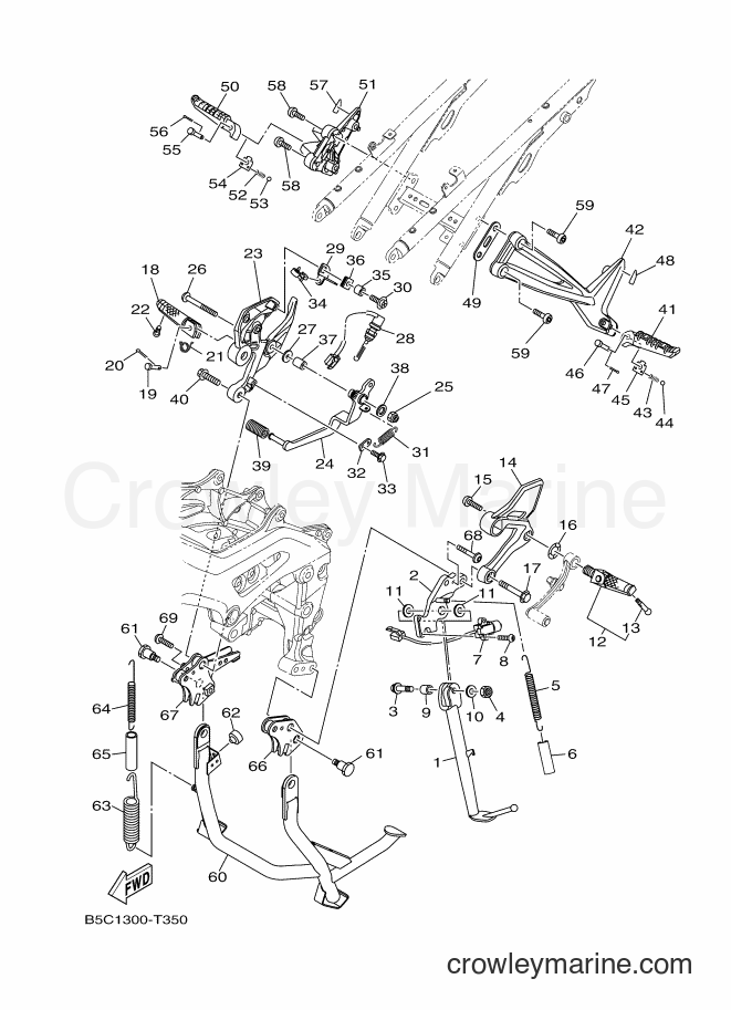 Yamaha Motors MTT850 (B5C2) [010] - STAND & FOOTREST