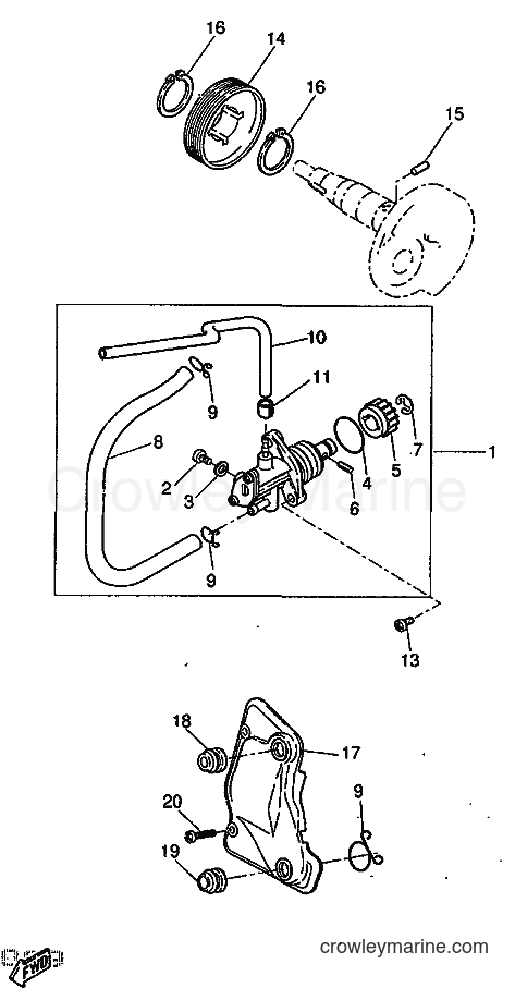 1997 Scooter YQ50 - YQ50 (5DN1) [999] - OIL PUMP