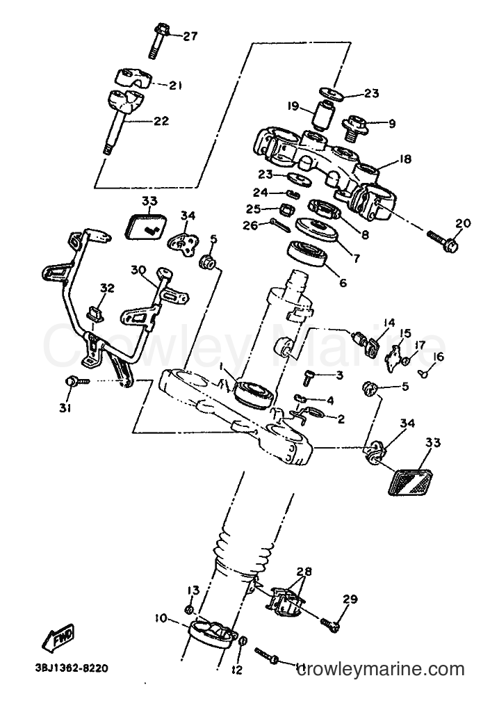 Yamaha Motors XT500T (3BJ1) [999] - STEERING