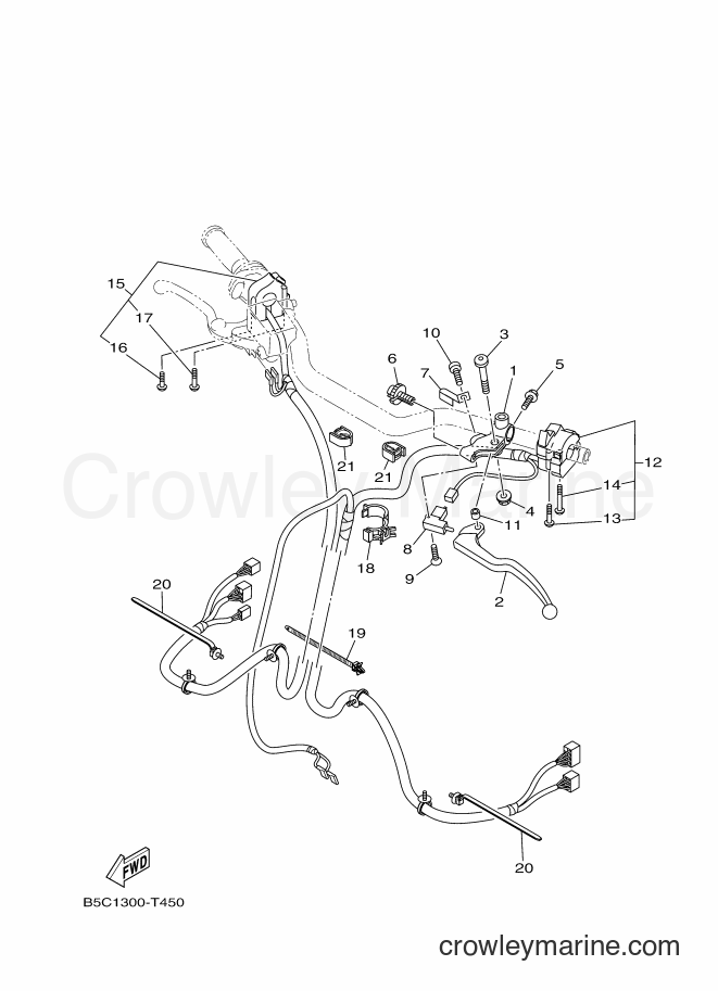 2018 Street Bike MTT850 - MTT850 (B5C2) [010] - HANDLE SWITCH & LEVER