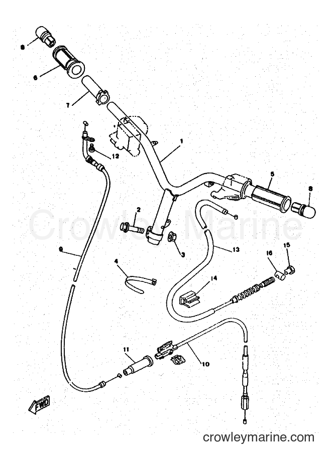 Yamaha Motors YA50R (4PC5) [010] - STEERING HANDLE & CABLE