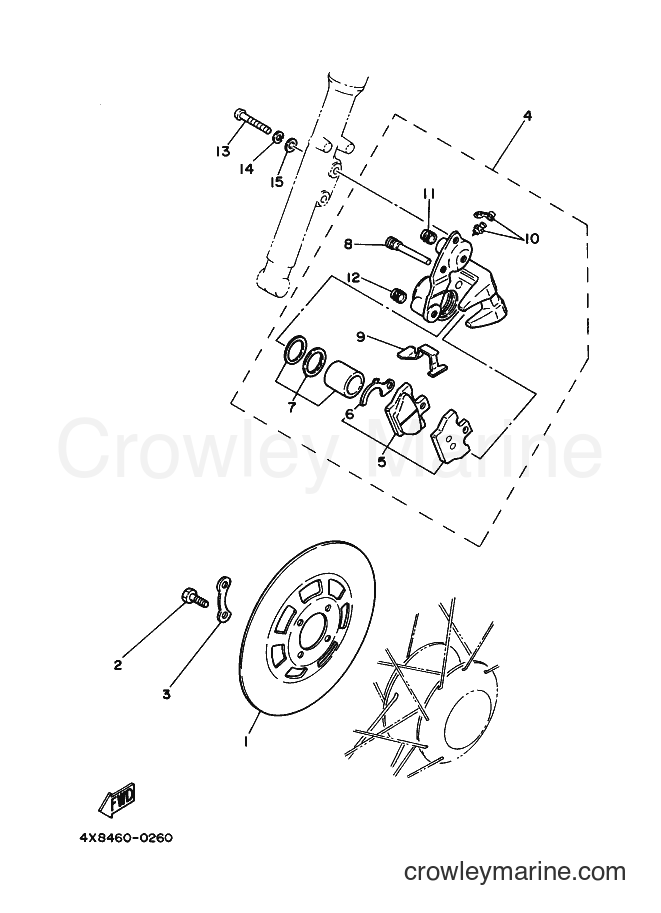 1998 Street Bike RX115 - RX115 (5FS1) [010] - FRONT BRAKE CALIPER