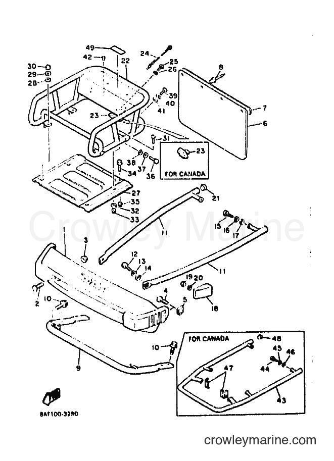 1993 Snowmobile BR250T - BR250T (8AF1) [020] - BUMPER