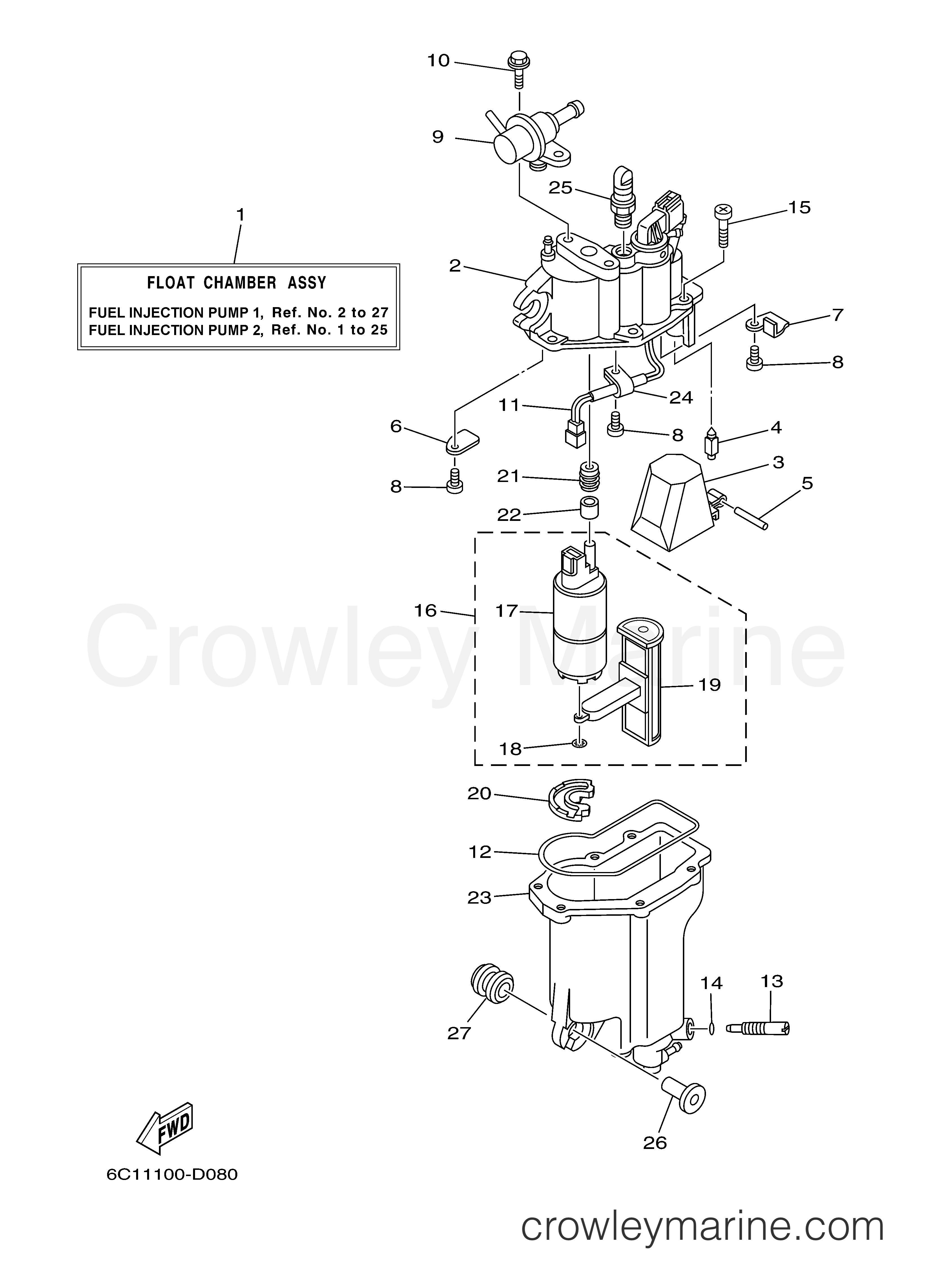 Yamaha Motors F60TJRD - FUEL INJECTION PUMP 1