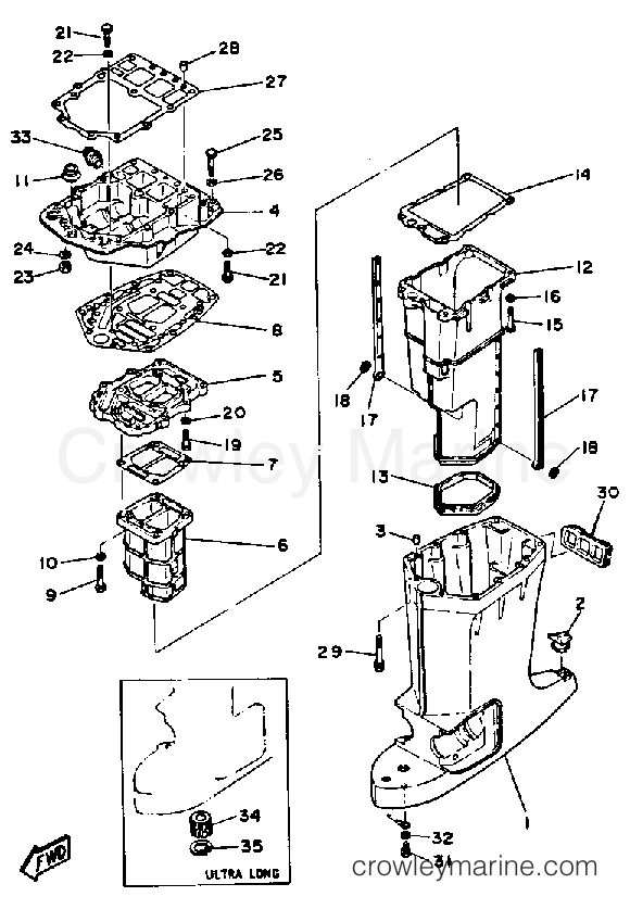 Yamaha Motors V6SPECIALLJ - UPPER CASING