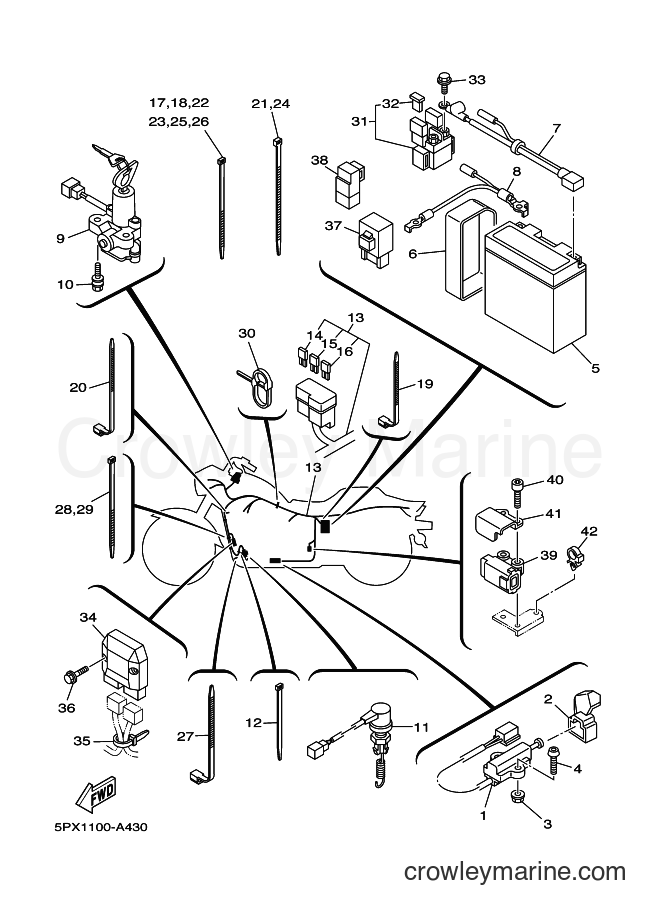 Yamaha Motors XV1700PC (5PX3) [010] - ELECTRICAL 2