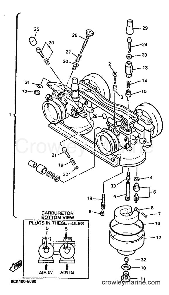 1996 Snowmobile VT480TR - VT480TR (8CK1) [020] - CARBURETOR 2