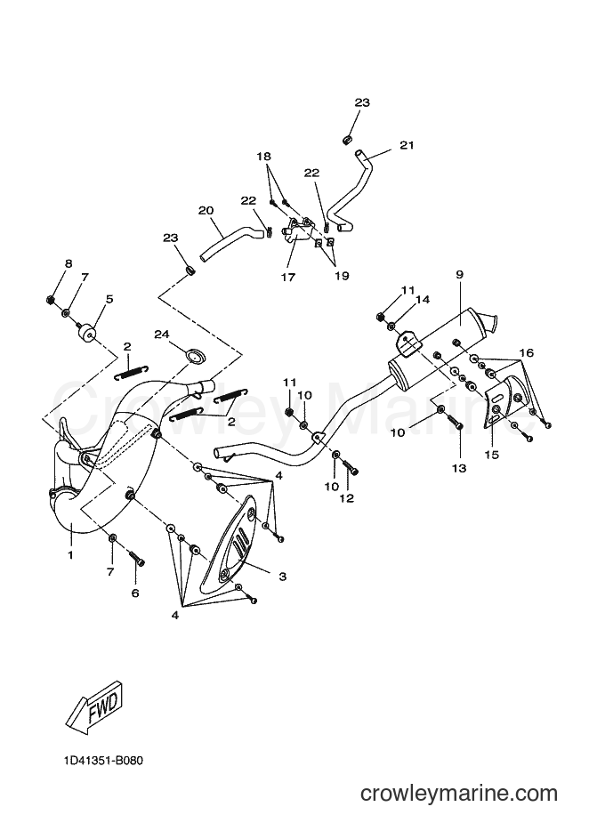 2003 Scooter DT50R - DT50R (1D41) [010] - EXHAUST