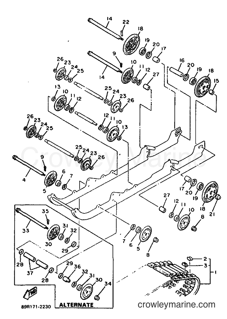 1993 Snowmobile VT480TF - VT480TF (8AR1) [010] - TRACK SUSPENSION 1