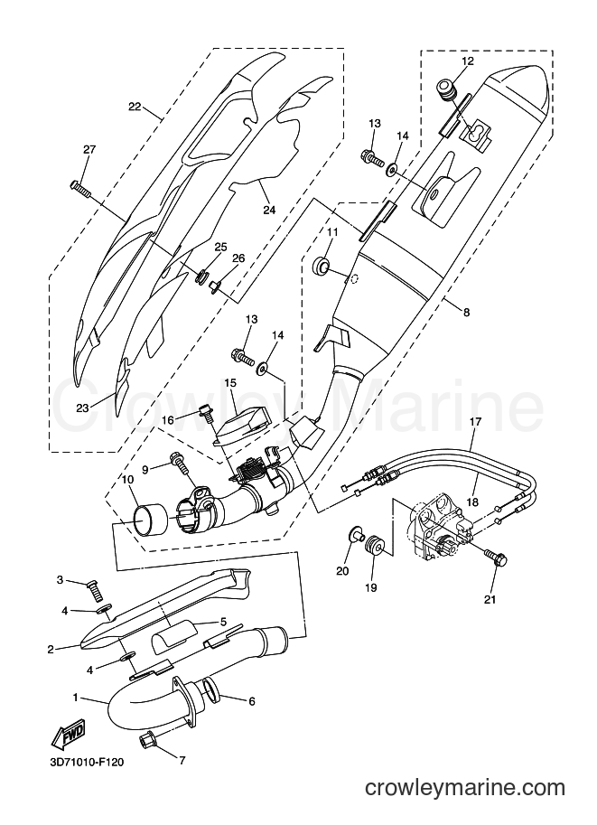 2014 Dirt Bike WR250R - WR250R (3D7C) [010] - EXHAUST