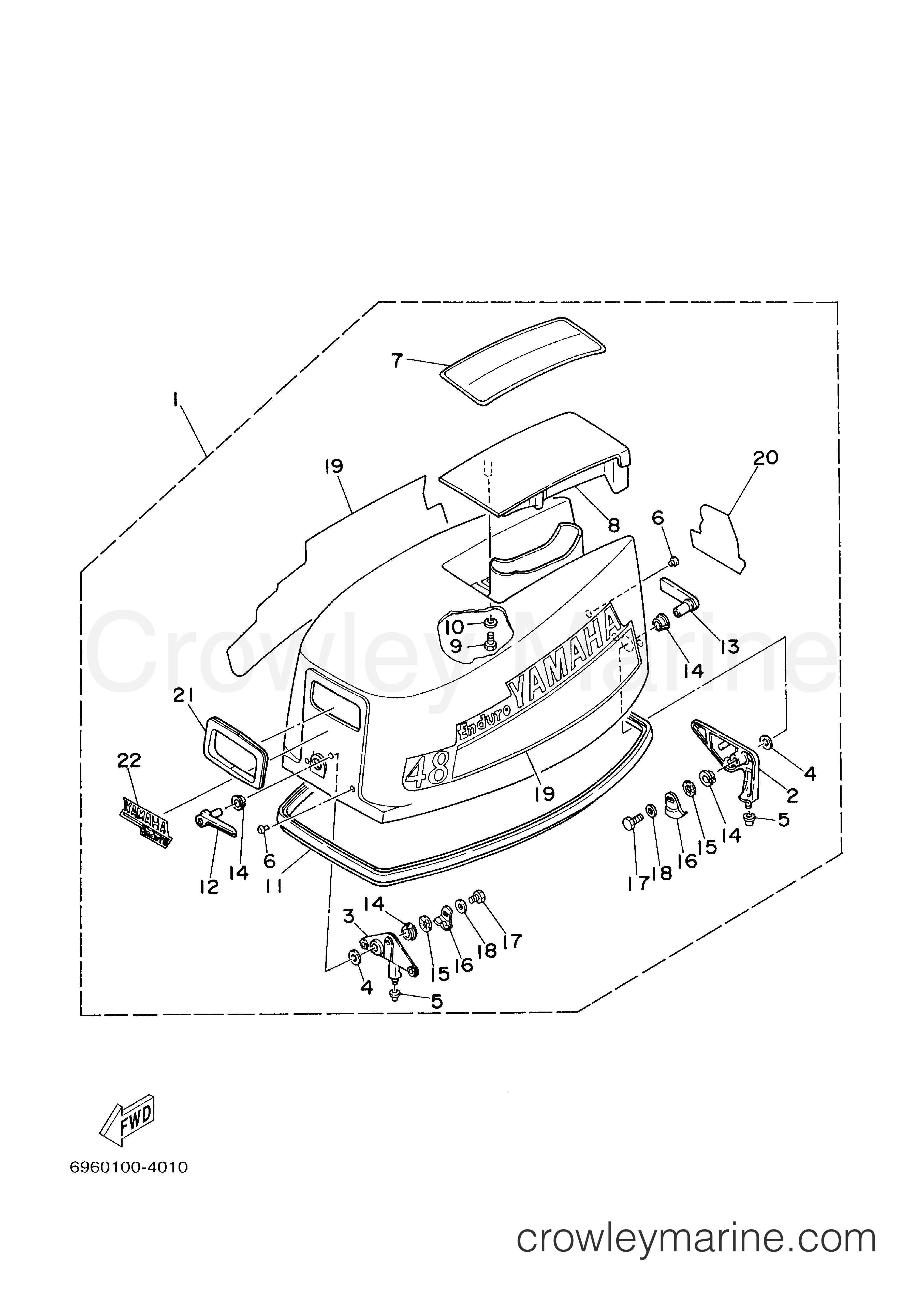 Yamaha Motors E48MLHY - TOP COWLING