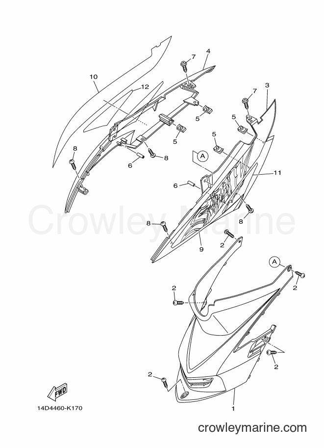 2011 Scooter AL115C - AL115C (14D4) [010] - SIDE COVER