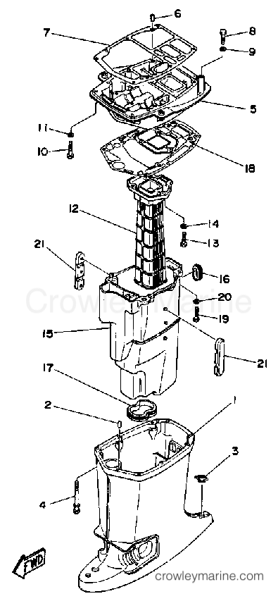 Yamaha Motors P60TLHP - UPPER CASING