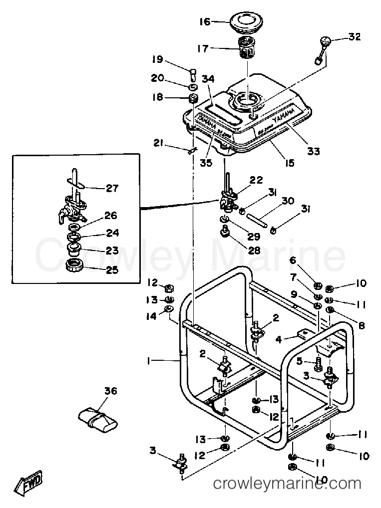Yamaha Motors EF2000 - FRAME - FUEL TANK (~800100)