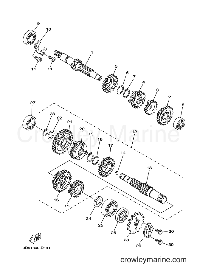 2007 Dirt Bike XT125X - XT125X (13D4) [010] - TRANSMISSION
