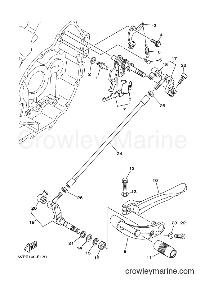 Yamaha Motors XV1700A (5VNP) [010] - SHIFT SHAFT
