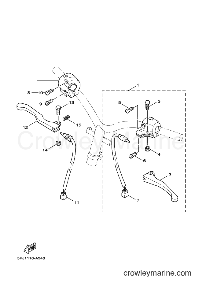 Yamaha Motors YW50 (5PN2) [010] - HANDLE SWITCH & LEVER