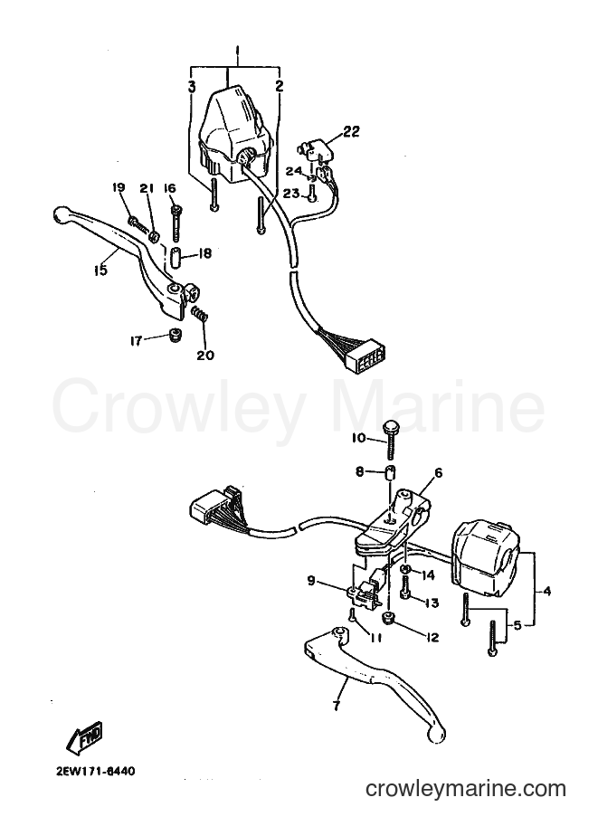1988 Street Bike FZ600 - FZ600 (2XR0) [010] - HANDLE SWITCH & LEVER
