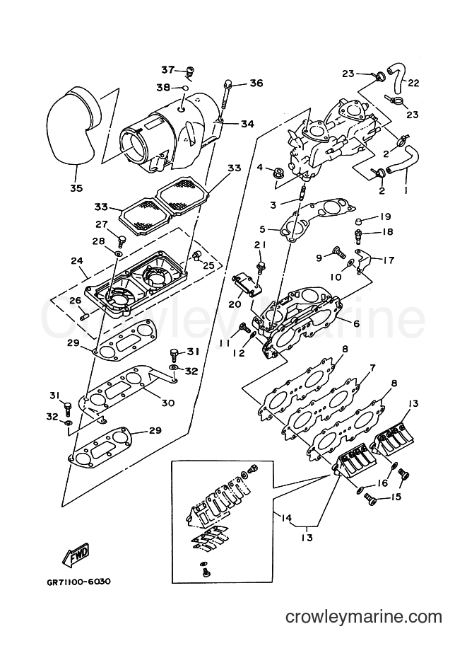 Yamaha Motors WB700AW (GR78) [010] - INTAKE