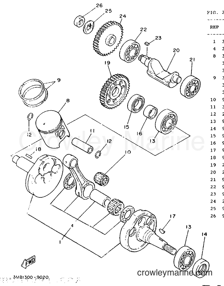 Yamaha Motors DT125R (3NC1) [999] - CRANKSHAFT & PISTON