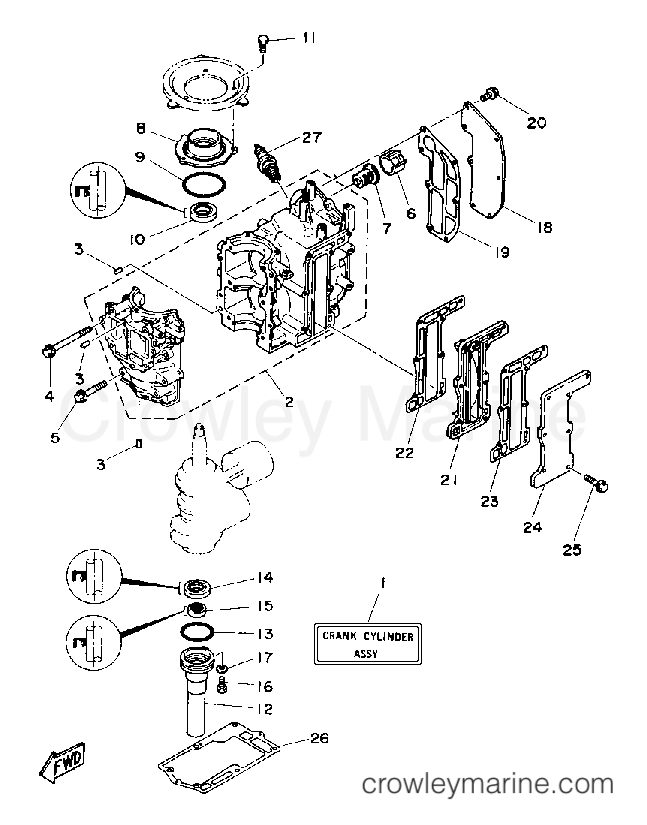 Yamaha Motors 8MLHP - CRANKCASE CYLINDER