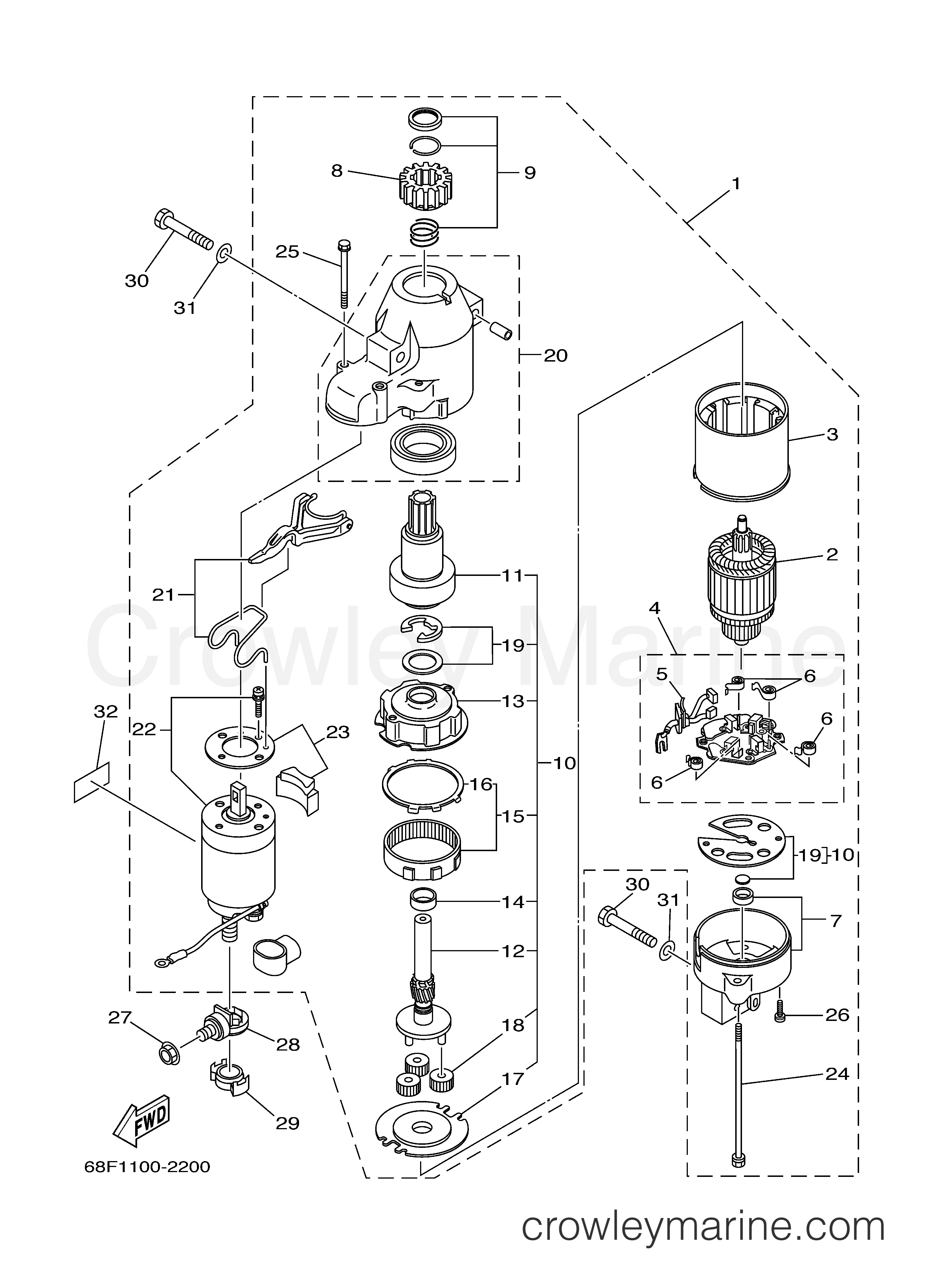 Yamaha Motors VZ150TLRD - STARTING MOTOR