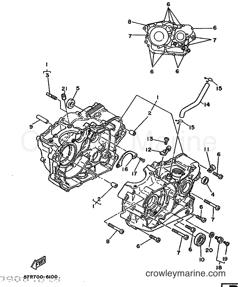 1987 Dirt Bike XT250T - XT250T (1EU0) [010] - CRANKCASE
