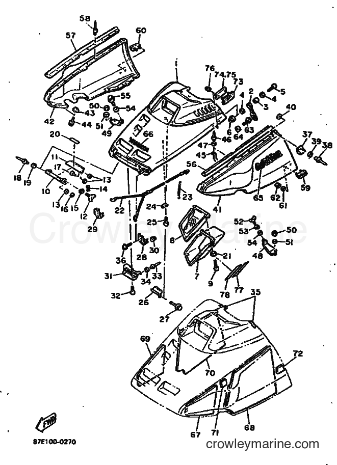 Yamaha Motors CS340EP (87E1) [010] - SHROUD