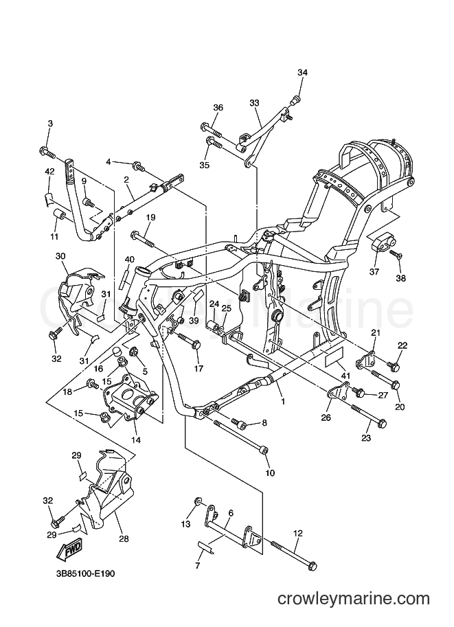 Yamaha Motors XVS1100 (3B8F) [010] - FRAME