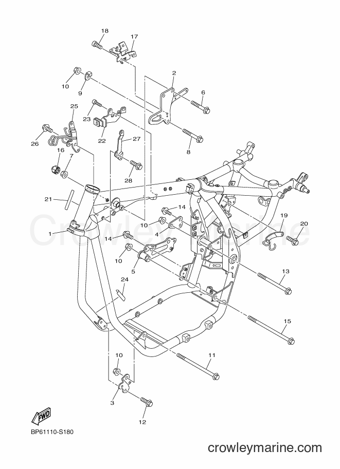 Yamaha Motors XVS950CUD (BS53) [010] - FRAME